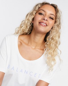 Белая футболка из органического хлопка Selected Balanced-Белый