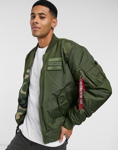 2-цветная нейлоновая куртка Alpha Industries-Зеленый