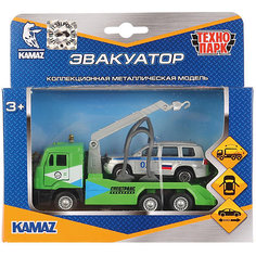 Инерционная машина Технопарк "Эвакуатор Камаз" + машина Toyota Land Cruiser