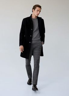 Пальто с шерстью Tailored - Funnel Mango