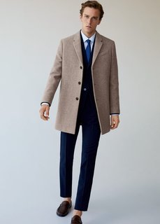 Фактурное пальто Tailored из шерсти - Hake Mango