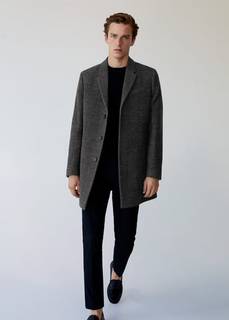 Фактурное пальто Tailored из шерсти - Hake Mango