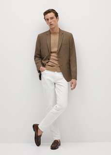 Хлопковый пиджак super slim fit - Oxford Mango