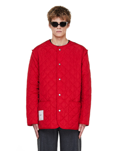 Красная стеганая куртка Maison Margiela