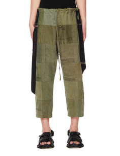 Хлопковые брюки с подтяжками Greg Lauren