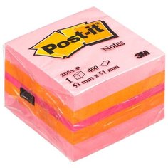 Post-it Блок-кубик 51х51 мм, 400 штук (2051-L/2051-P) розовый
