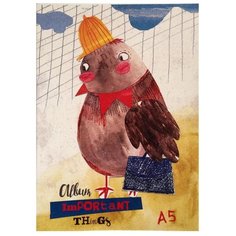 Альбом для рисования Кройтер Деловой воробей 21 х 14.8 см (A5), 100 г/м², 30 л.