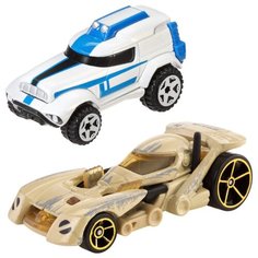 Набор машин Hot Wheels Звездные войны Боевой дроид и Солдат-клон (CGX02/CGX07) 1:64 белый/бежевый