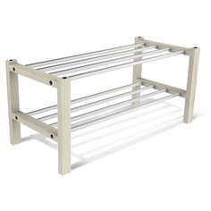 Обувница Sheffilton Альберо SHT-SR9 , размер (ШхГ): 65х29 см , цвет: дуб беленый/металлик