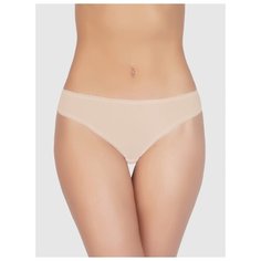 Vis-a-Vis Трусы стринги с кружевной отделкой, размер L, beige