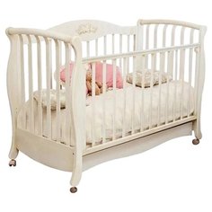 Кроватка Красная Звезда Елизавета C553 Бабочки (качалка) слоновая кость