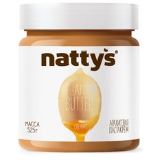 Nattys Паста-крем арахисовая Creamy с мёдом 525 г