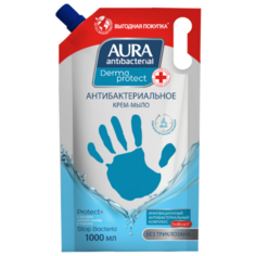 Крем-мыло Aura Derma Protect Антибактериальное с маслом чайного дерева и тимьяном, 1 л