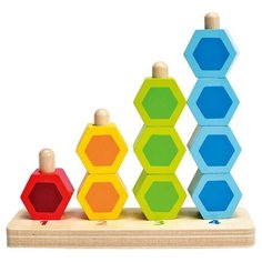 Пирамидка-сортер Hape Цветные соты
