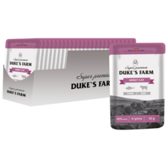 Корм для кошек DUKES FARM с тунцом, с говядиной 24шт. х 85 г (кусочки в соусе)