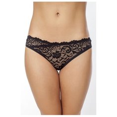 Vis-a-Vis Трусы бикини с низкой посадкой с кружевом, размер XS, black