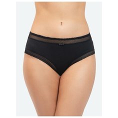 Vis-a-Vis Трусы слипы средней посадки с кружевом, размер L, black