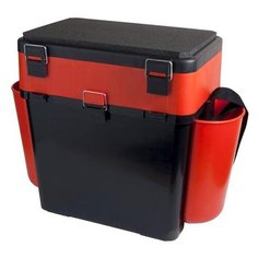 Ящик для рыбалки HELIOS FishBox двухсекционный (19л) 38х25.5х39.5см оранжевый/черный
