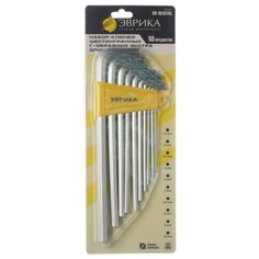 Набор имбусовых ключей Эврика (10 предм.) ER-15101XL желтый