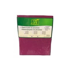 Простыня АльВиТек сатин на резинке 180 х 200 см божоле