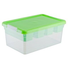 FunBox Ящик-органайзер 10 л Standart, 2 лотка S зеленый