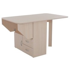 Стол кухонный MEBELSON KM-0003, раскладной, ДхШ: 38.2 х 80.2 см, длина в разложенном виде: 130.2 см, дуб млечный