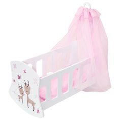 PAREMO Люлька с балдахином Мимими Крошка Зуи (PFD120-120) белый/розовый