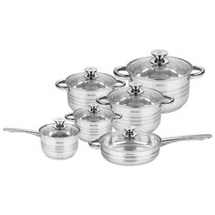 Набор посуды MercuryHaus MC-6028 12 пр. серебристый