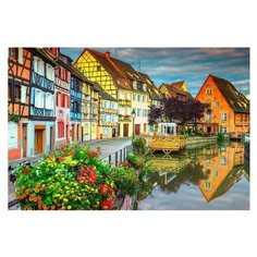 Рыжий кот Картина по номерам "Яркие дома у воды" 40х50 см (Х-3471)