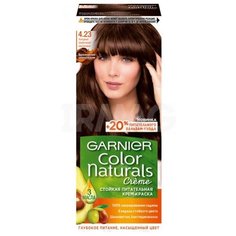 GARNIER Color Naturals стойкая питательная крем-краска для волос, 4.23, холодный трюфельный каштановый