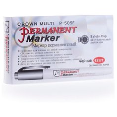 CROWN набор маркеров Multi Marker Super Slim, черный, 12 шт. (P-505F)