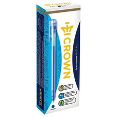 CROWN Набор гелевых ручек "Multi Jell", 0.4 мм, 12 штук, синий цвет чернил