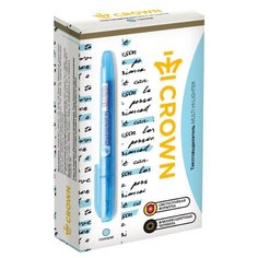 CROWN Набор текстовыделителей Multi Hi-Lighter, голубой, 12 шт (H-500)