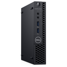 Настольный компьютер DELL Optiplex 3070 Micro (3070-2691) Intel Core i3-9100T/4 ГБ/500 ГБ HDD/Intel UHD Graphics 630/Windows 10 Pro черный