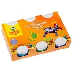 Мульти-Пульти Краски пальчиковые Морские приключения Енота, 6 цветов (ПК_10240)