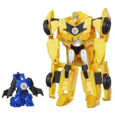 Трансформер Hasbro Transformers Бамблби и Стантвинг. Гирхэд-Комбайнер (Роботы под прикрытием) C0654 желтый/синий