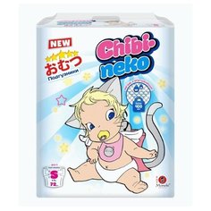 Maneki подгузники Chibi-neko S (4-8 кг) 72 шт.