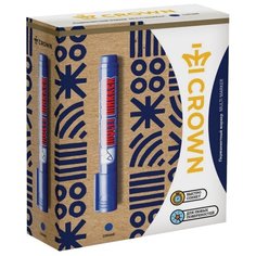 CROWN Набор перманентных маркеров Multi Marker, синий, 12 шт. (CPM-800)