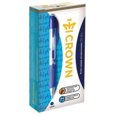 CROWN Набор гелевых ручек CEO Jell, 0.7 мм 12 штук, синий цвет чернил