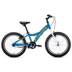 Подростковый горный (MTB) велосипед FORWARD Comanche 20 1.0 (2020) синий/желтый 10.5" (требует финальной сборки)