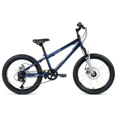 Подростковый горный (MTB) велосипед ALTAIR MTB HT 20 2.0 Disc (2020) темно-синий/белый 10.5" (требует финальной сборки)