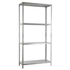 Металлический стеллаж ПРАКТИК MS Standart 100х40х200 см серый