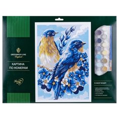 Greenwich Line Картина по номерам "Весенние птицы", 29.5х39.5 см (КК_27767)