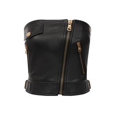 Кожаный топ Versace