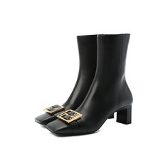 Кожаные ботильоны Meander Versace