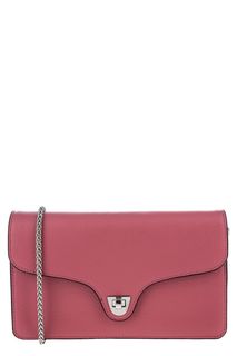 Розовый кожаный клатч с откидным клапаном Florence Clutch Coccinelle