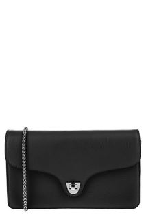 Черный кожаный клатч с откидным клапаном Florence Clutch Coccinelle