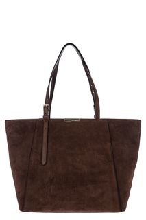 Вместительная замшевая сумка в форме трапеции Cher Suede Coccinelle