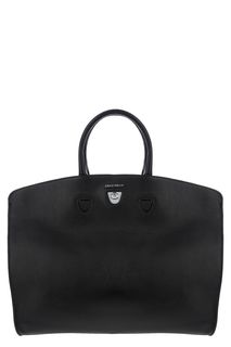 Вместительная кожаная сумка черного цвета Angie Coccinelle