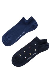 Комплект из двух пар синих хлопковых носков Tommy Hilfiger